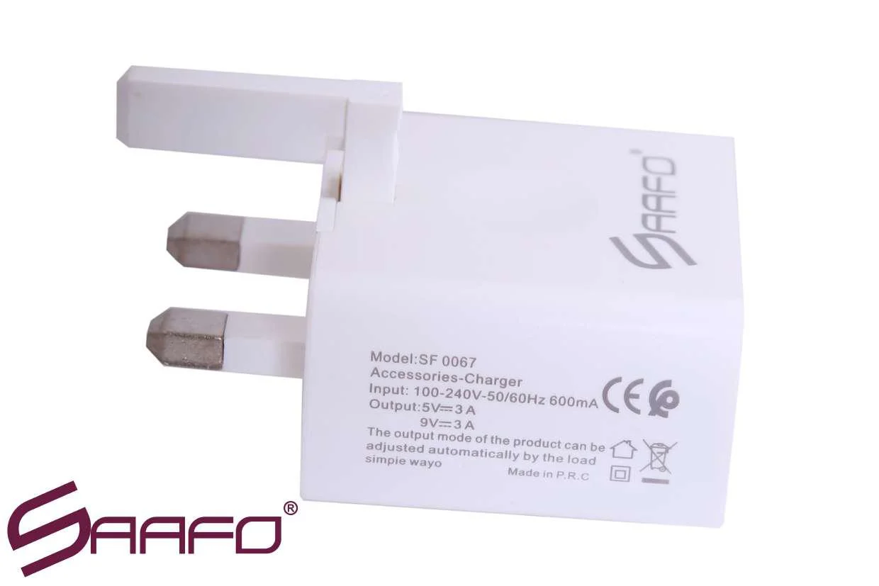 SAAFO Travel Charger with Lightning Cable (20W Output) Quick Charge 3.0 - SF0067 - Image 2