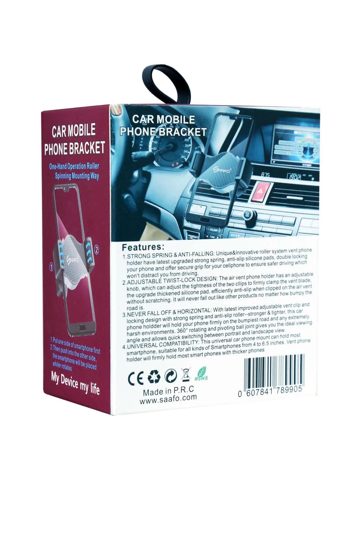 SAAFO Car Mobile Phone Bracket - 360 Degree Rotation - SF0086 - Image 4