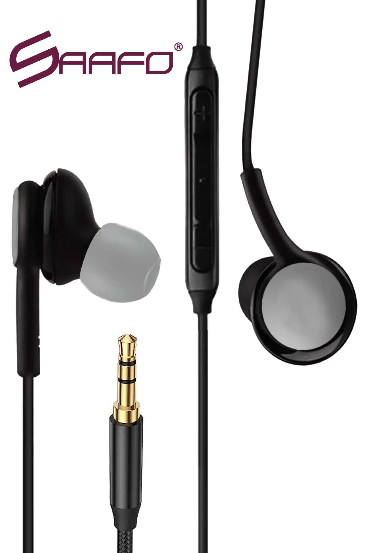 SAAFO Stereo Earphone (3.5mm Aux) With HIFI Audio - 1.2 METER - SF0160 - Image 3